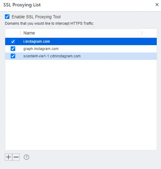 Proxyman SSL Settings